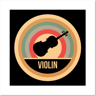 Retro Vintage Violin Gift For Violinists Posters and Art